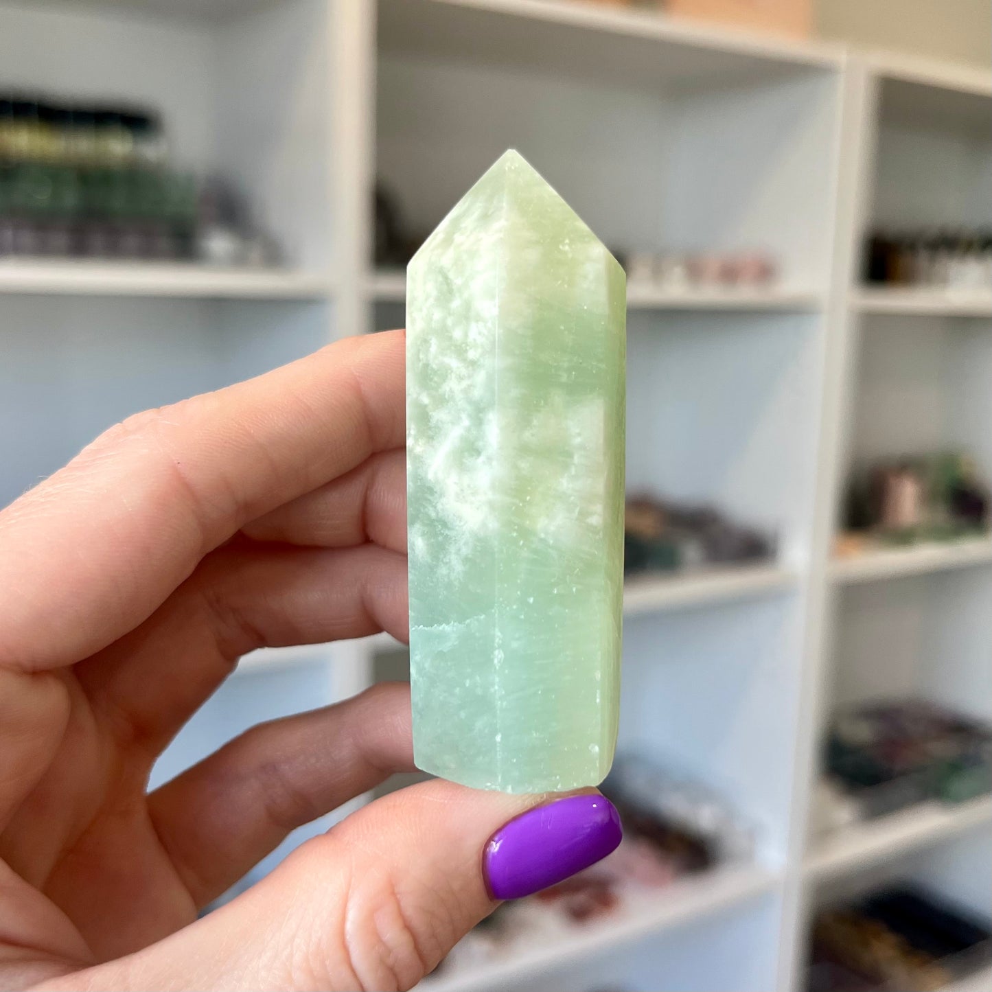 Pistachio Calcite Tower
