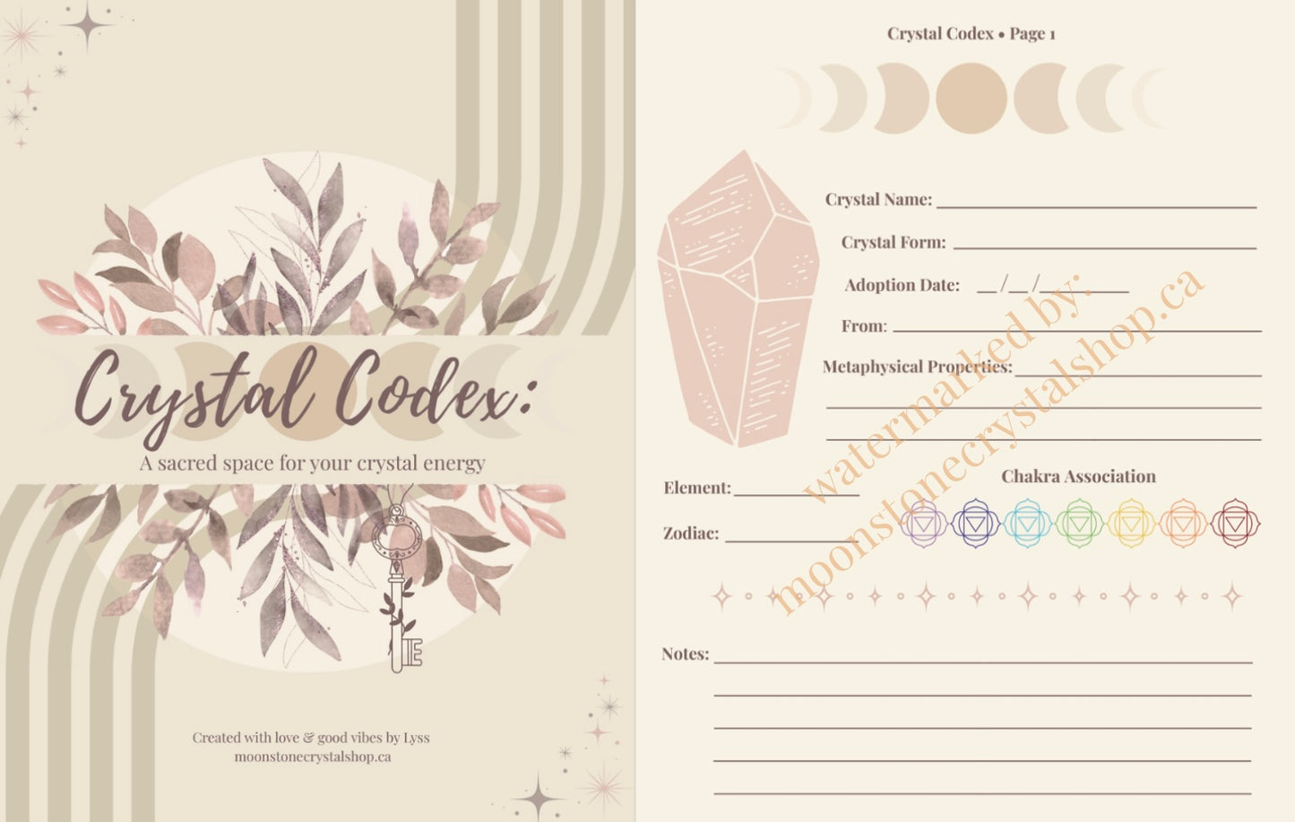The Crystal Codex – Sacred Digital Journal for Crystal Lovers