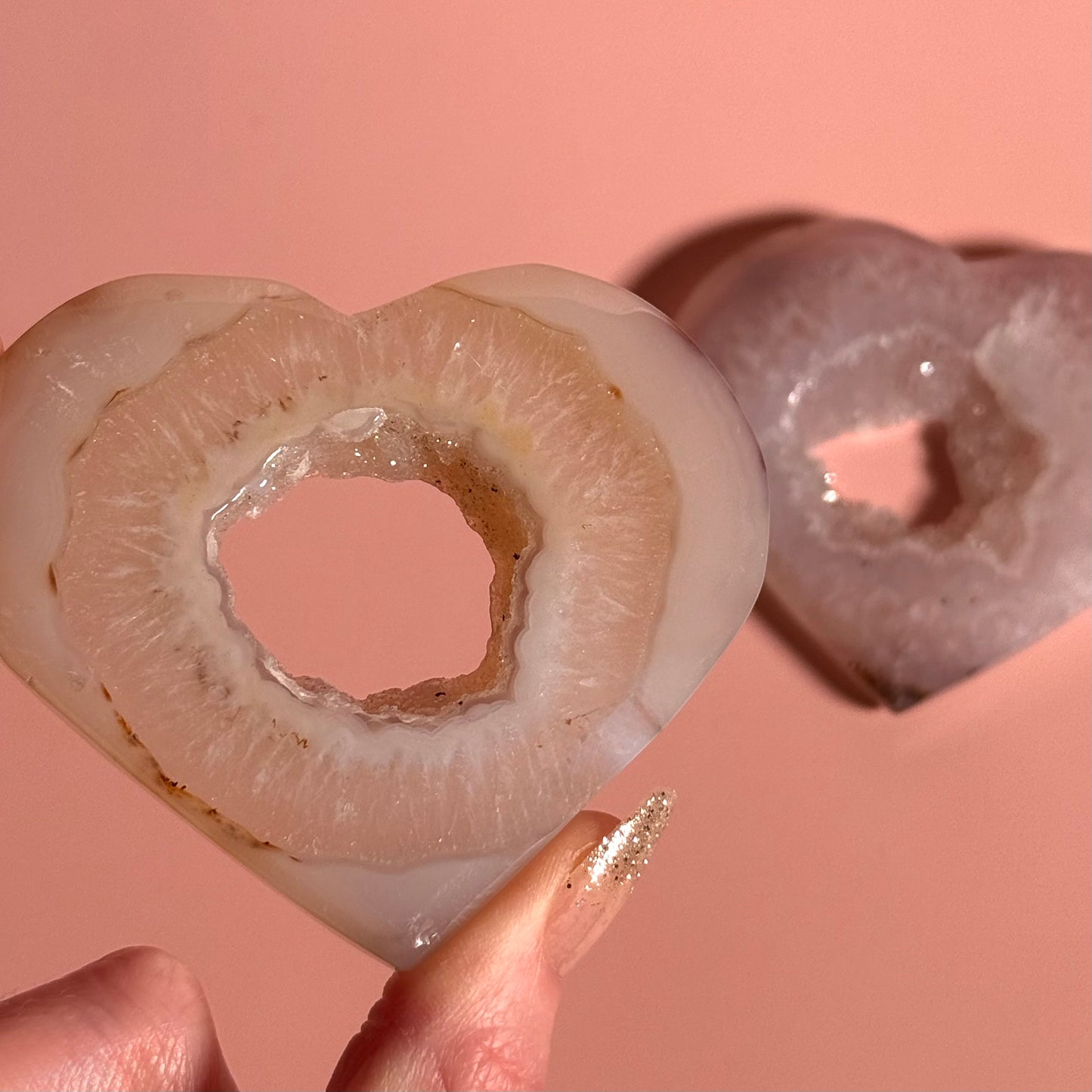 Druzy Agate Heart
