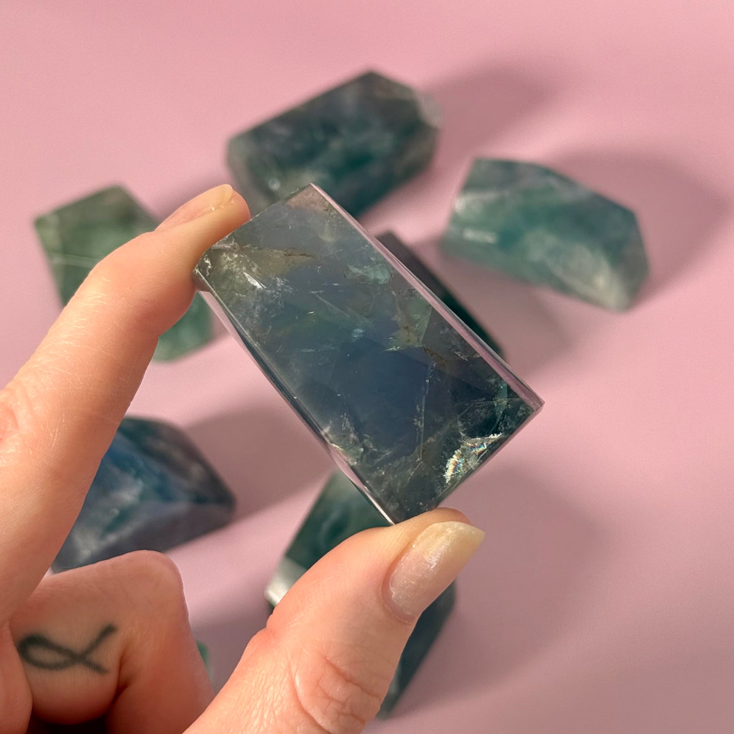 Blue & Green Fluorite Gushers