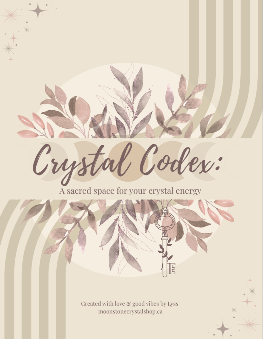 Digital or Printable Crystal Codex Journal for Crystal Collection