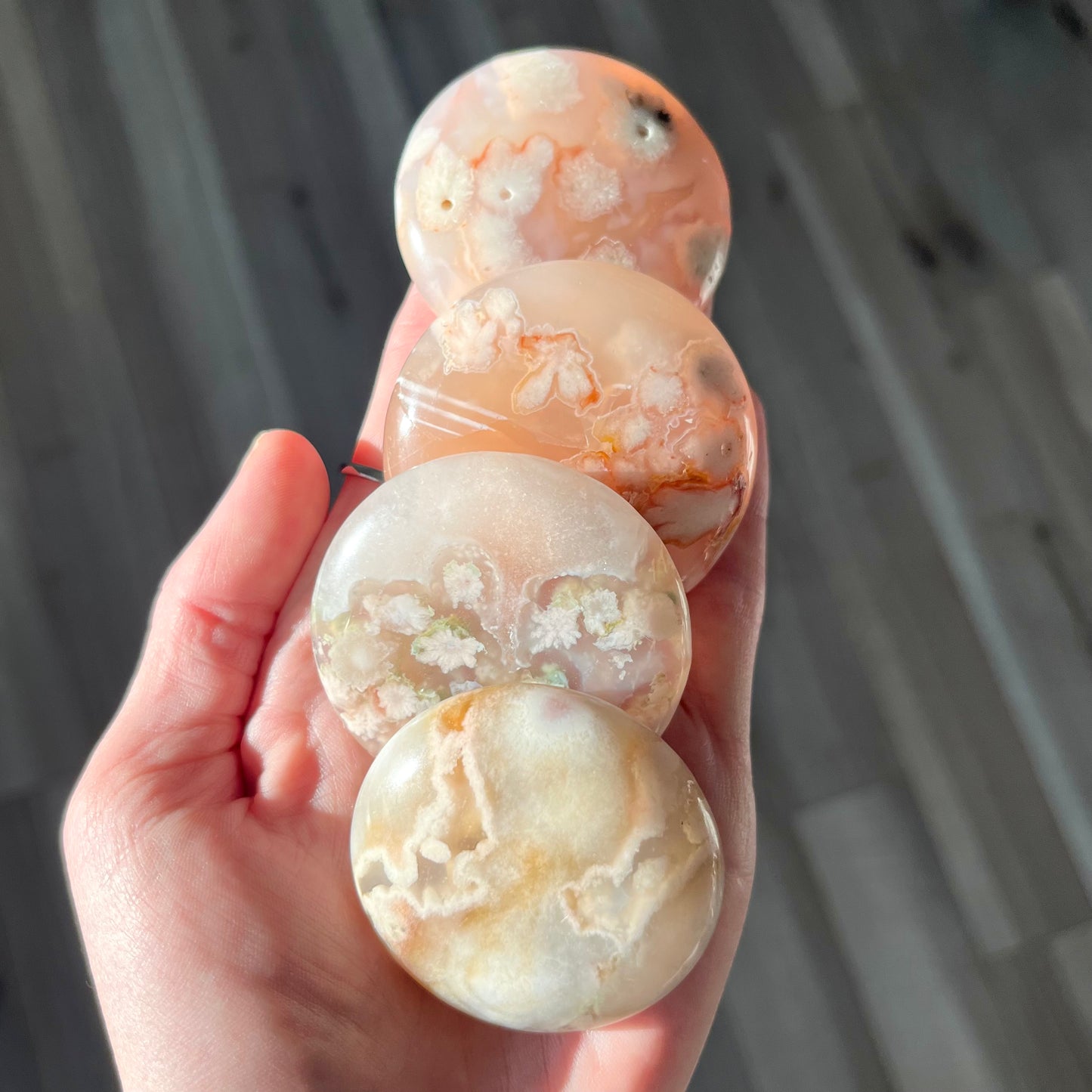 Flower Agate Flat Stone