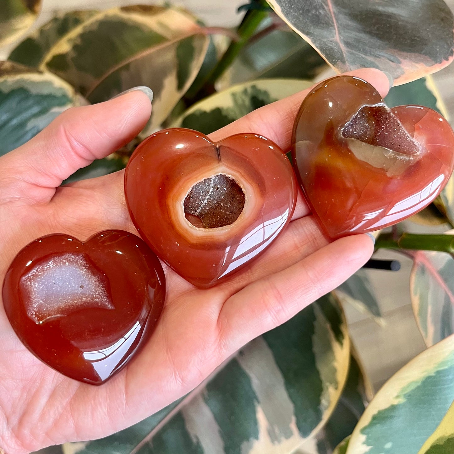 Carnelian Druzy Heart
