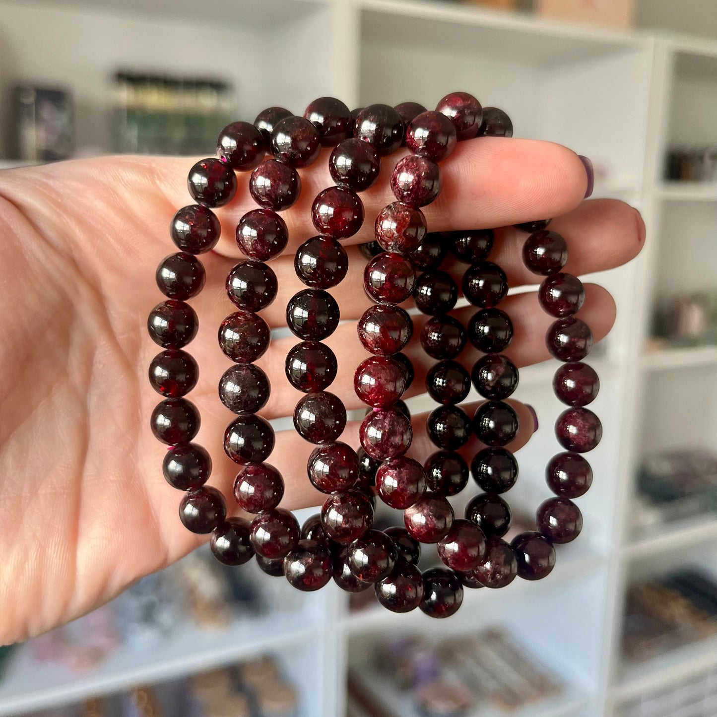 Natural Garnet Bracelet Crystal 8mm