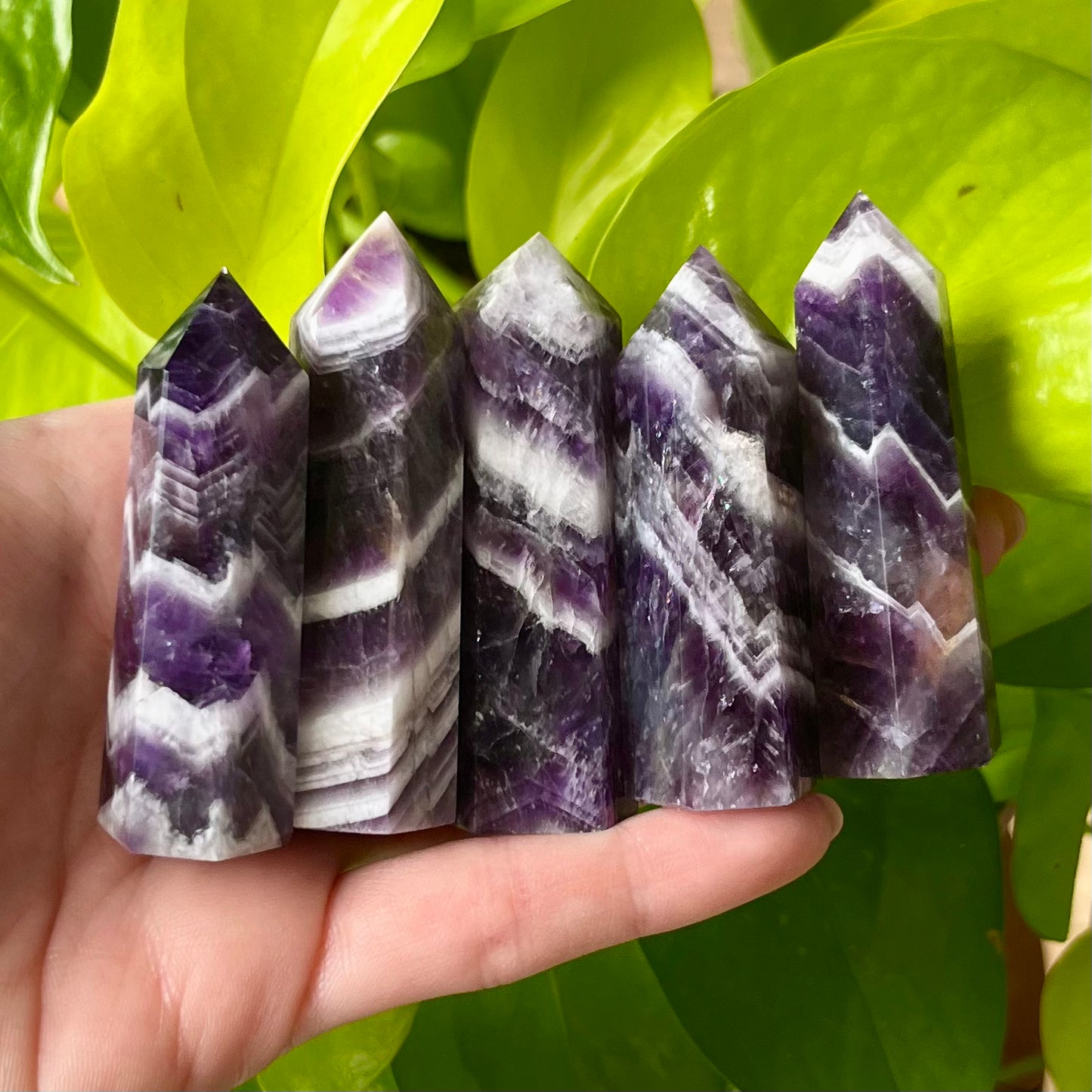 Mini Chevron Amethyst Tower