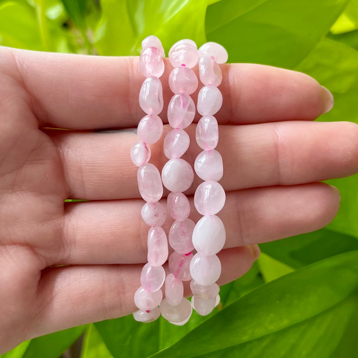 Rose Quartz Nugget Bracelet