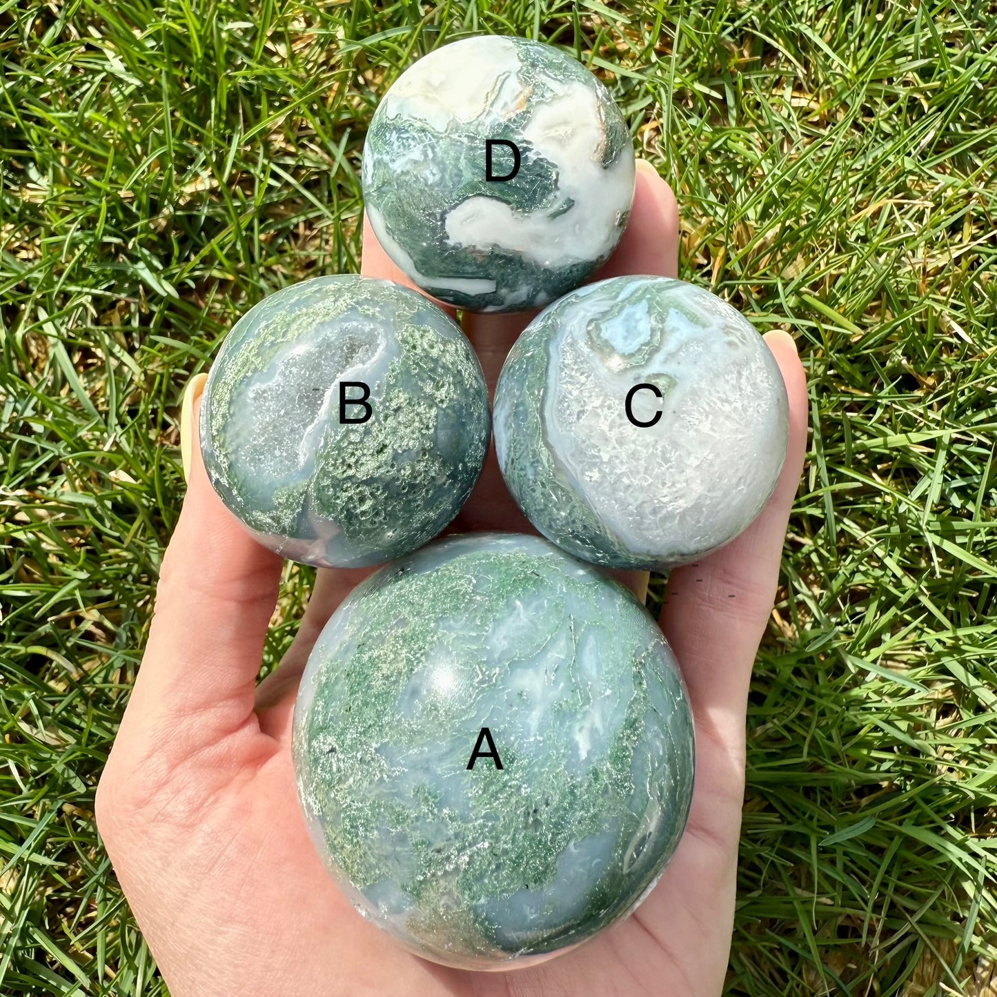 Great Quality Moss Agate Sphere