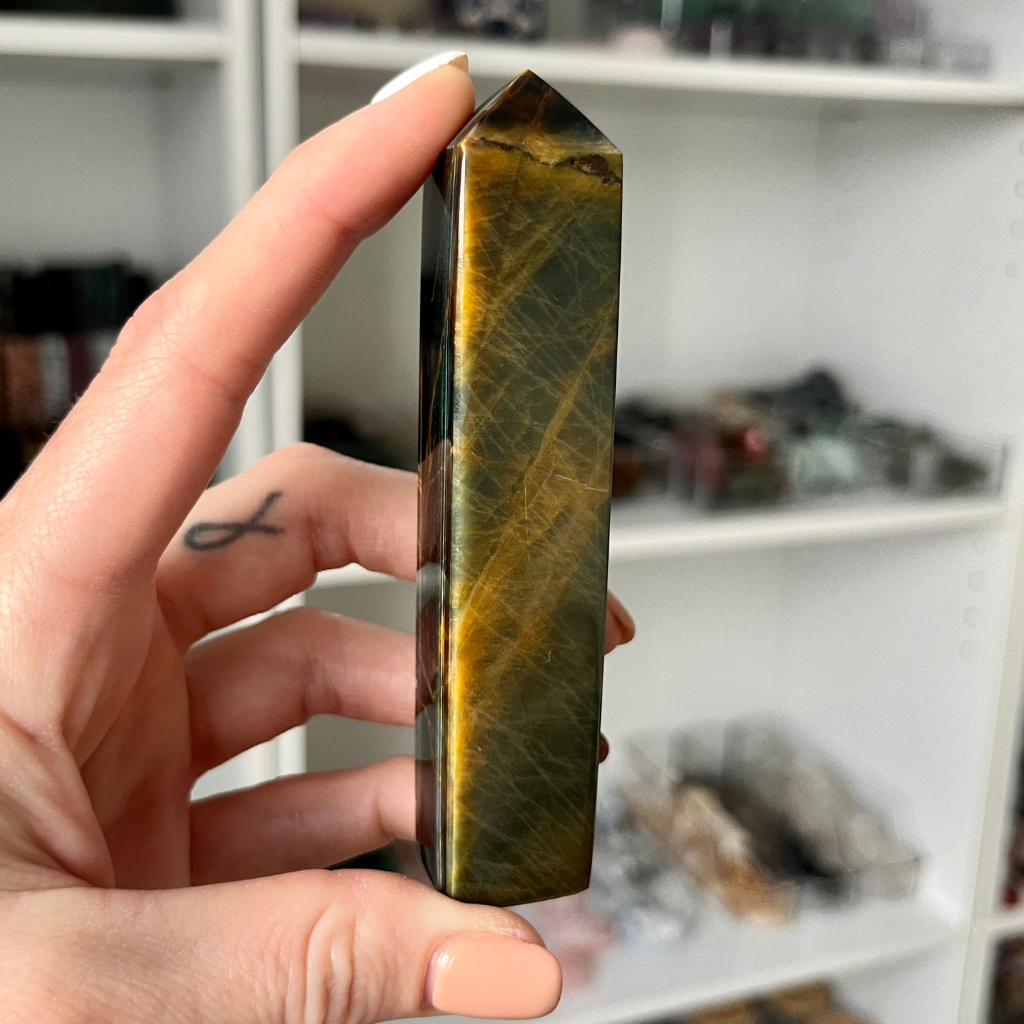 *Imperfect* Tiger Eye 4 Sided Tower
