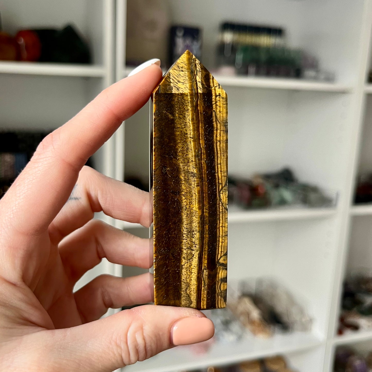 *Imperfect* Tiger Eye 4 Sided Tower