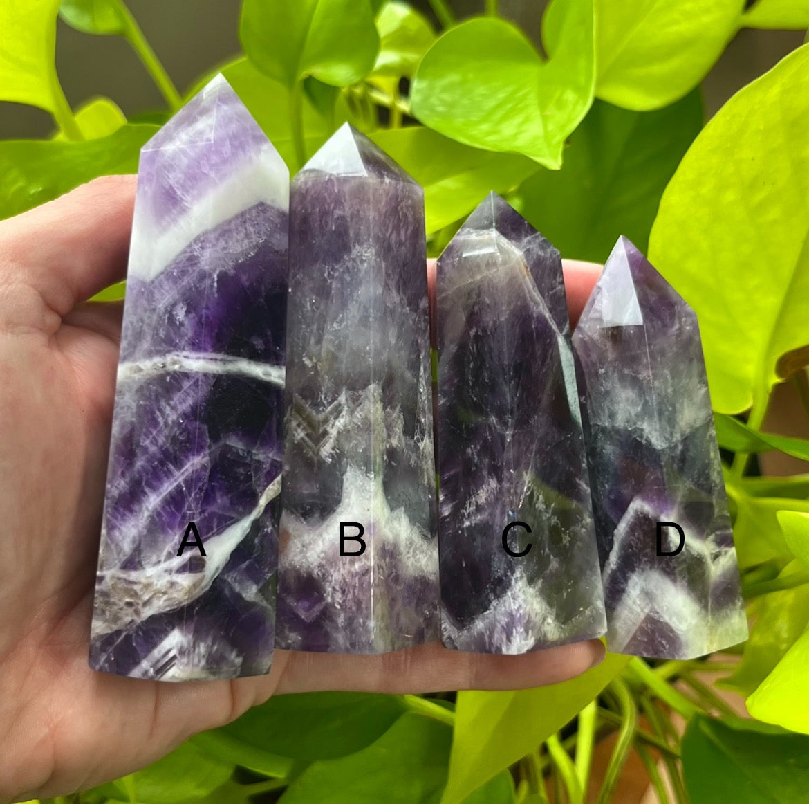 Chevron Amethyst Chunky Tower