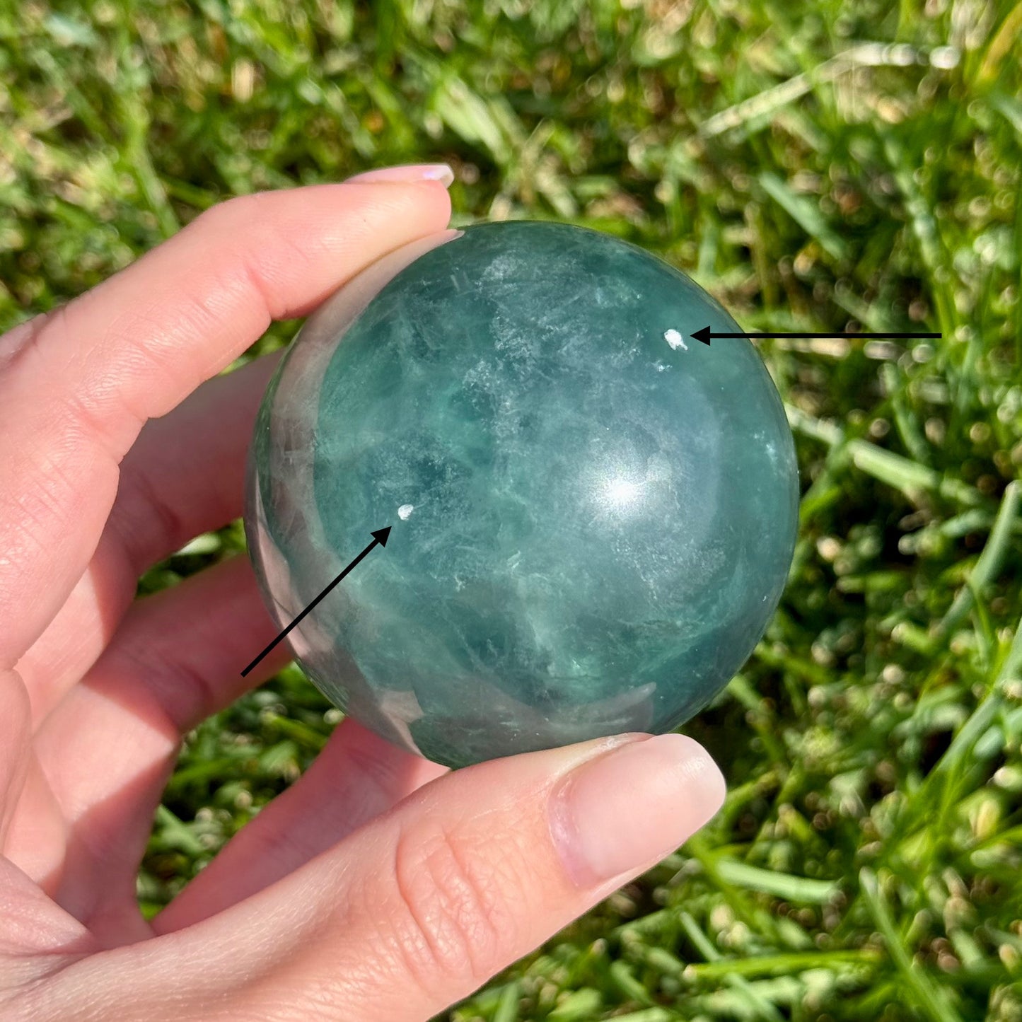 IMPERFECT Green Fluorite Sphere