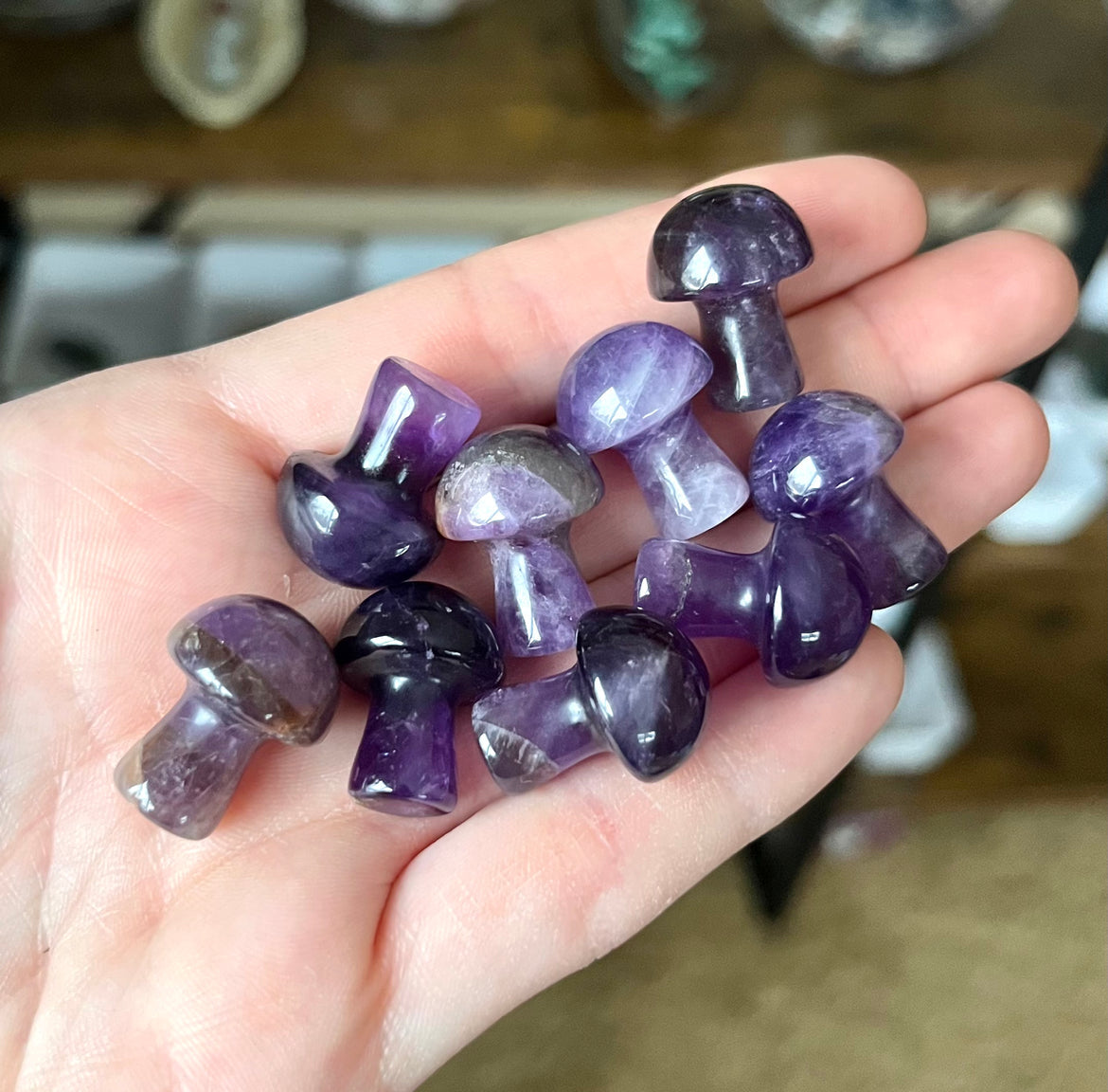 Amethyst Mini Mushroom Crystal Carving