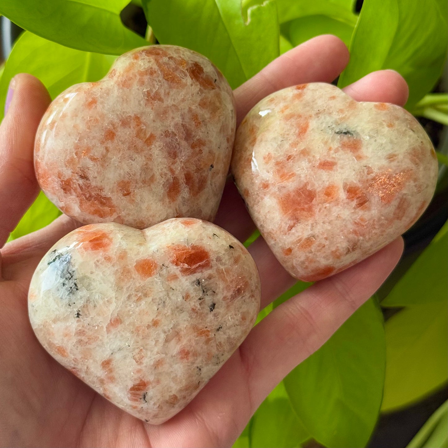 Large Sunstone Heart