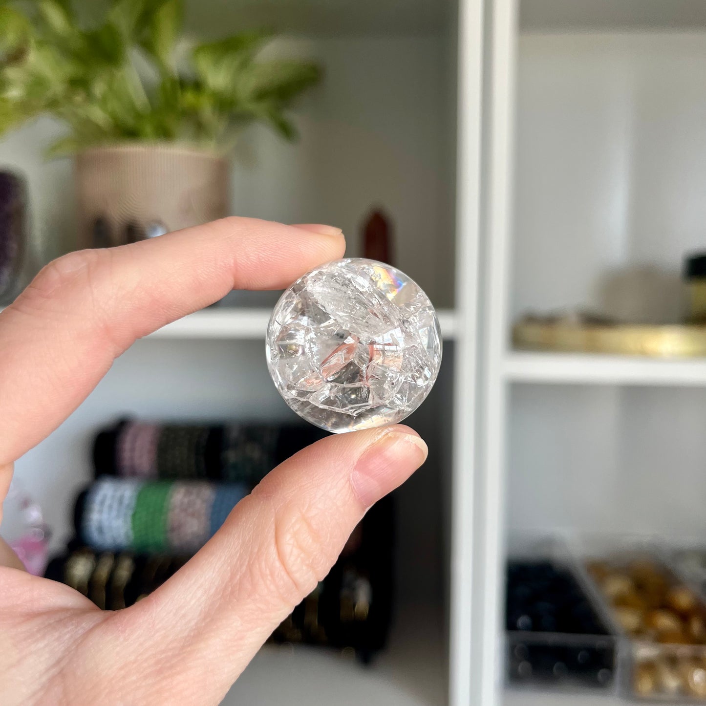 Fire & Ice Quartz Sphere