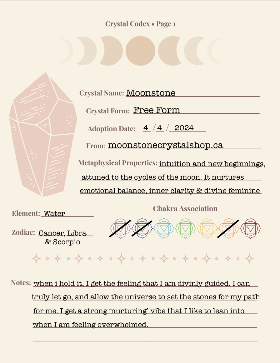 The Crystal Codex – Sacred Digital Journal for Crystal Lovers