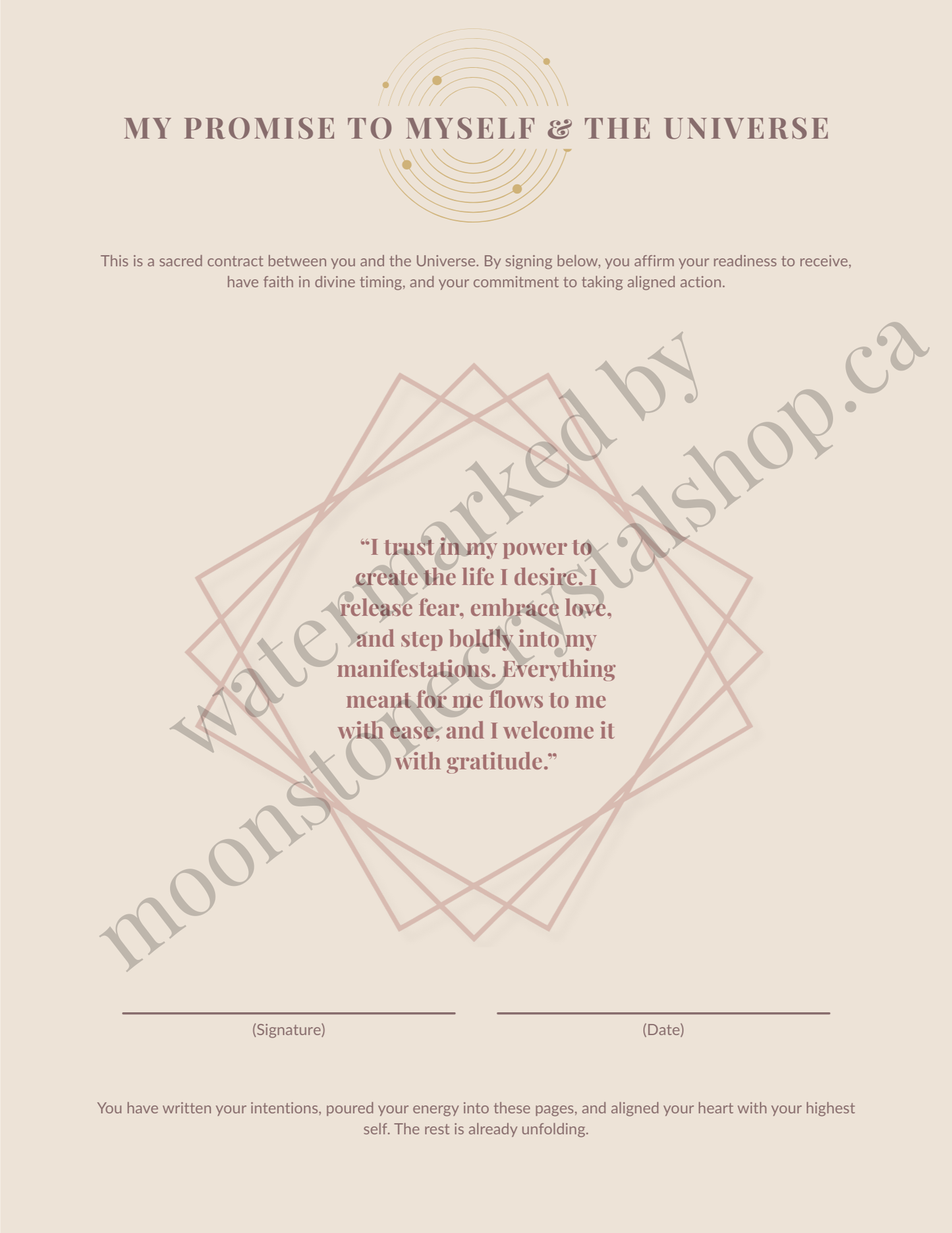 Manifestation Planner - Guided Journal for Alignment, Clarity & Abundance