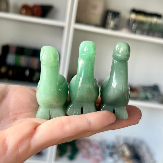 Green Aventurine Crystal Carving Dinosaur