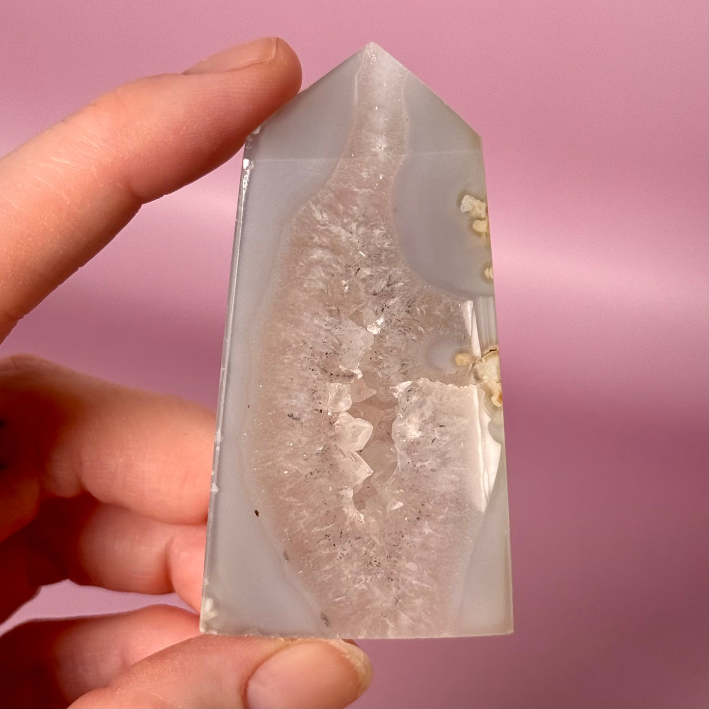 Druzy Agate Geode Tower