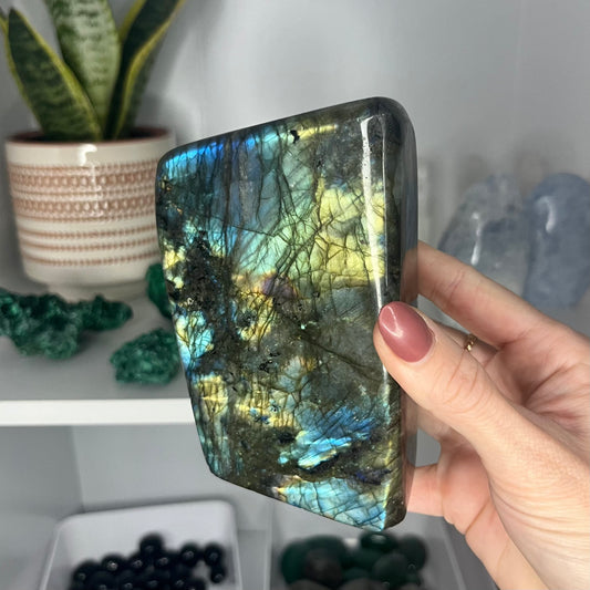 Flashy Labradorite Crystal Free Form Crystal