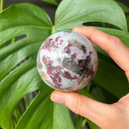 Plum Tourmaline Large Crystal Sphere