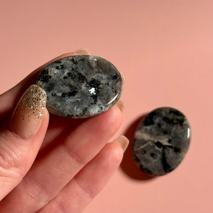 Larvakite Worry Stone