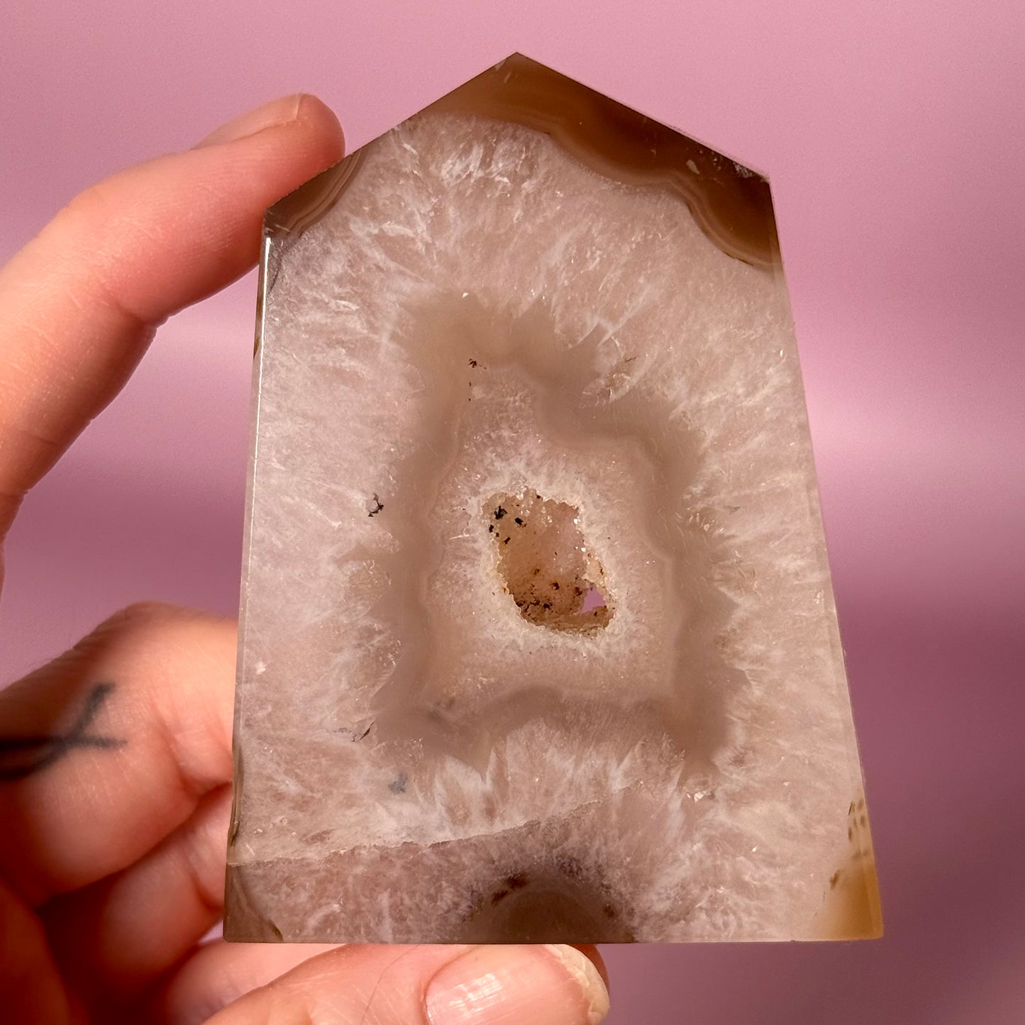 Druzy Agate Geode Tower