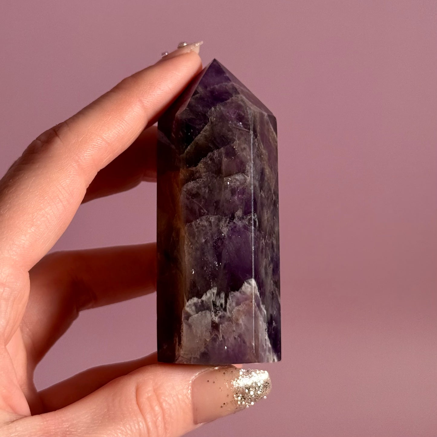 Chevron Amethyst Chunky Tower