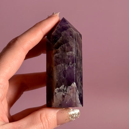 Chevron Amethyst Chunky Tower