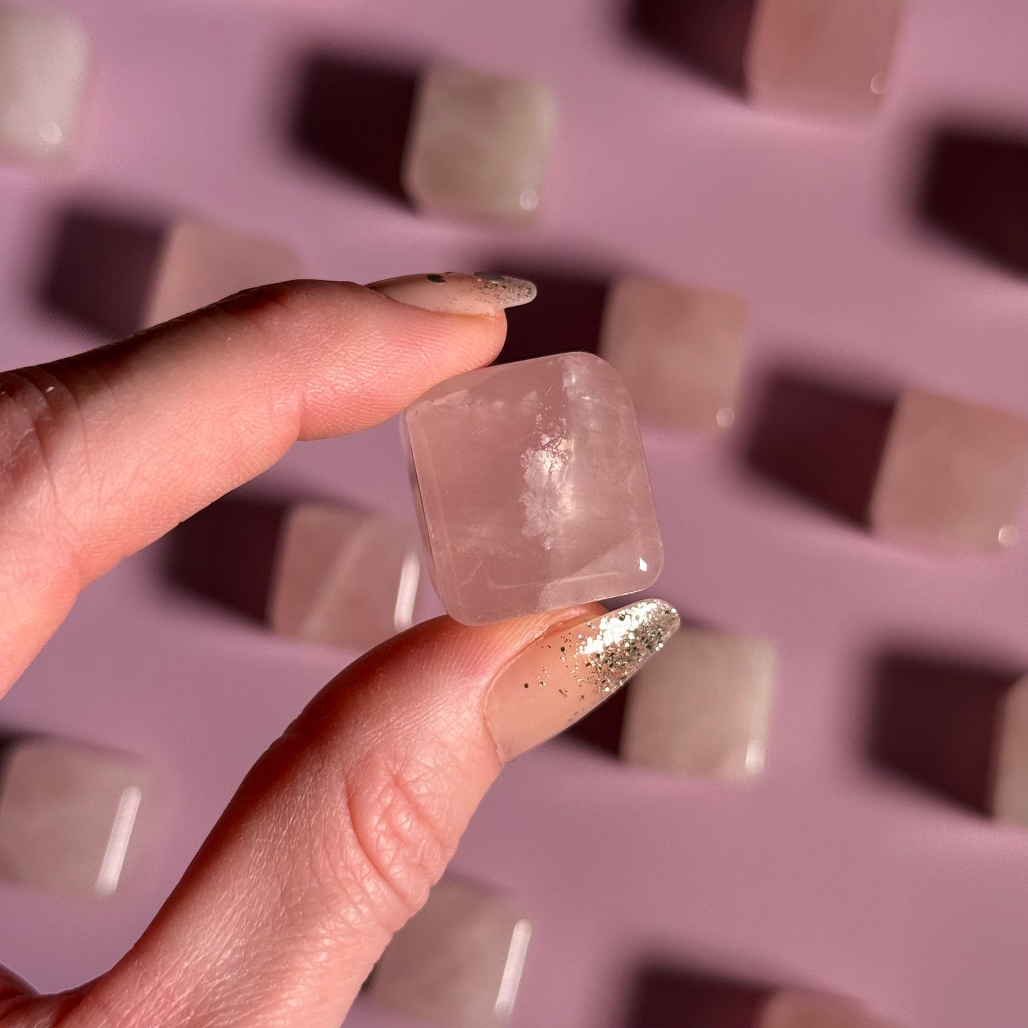 Rose Quartz Cube