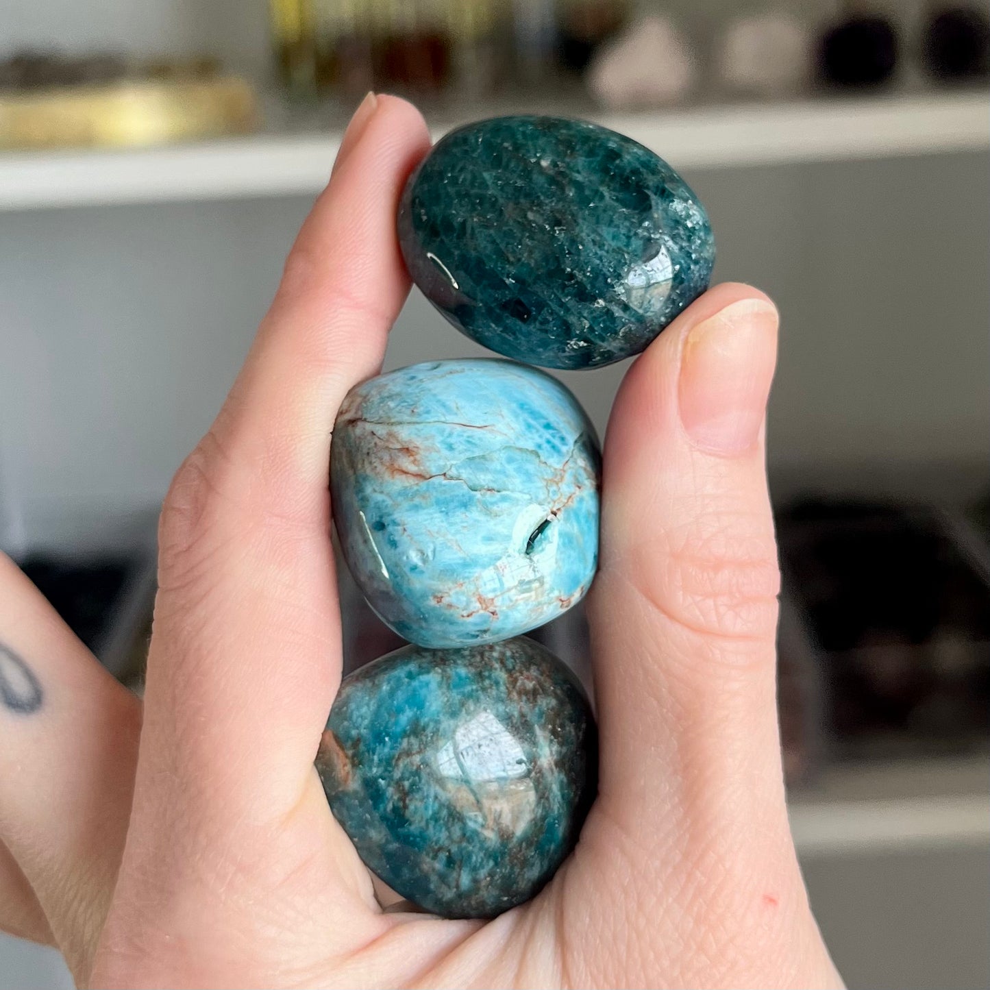 Blue Apatite Tumble