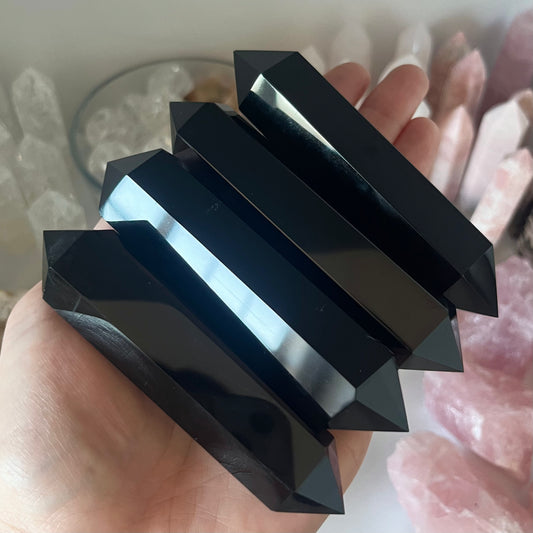 Black Obsidian Double Point