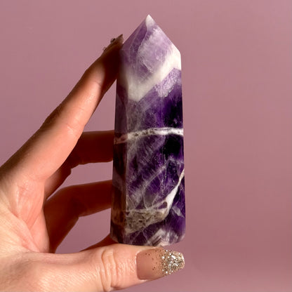 Chevron Amethyst Chunky Tower