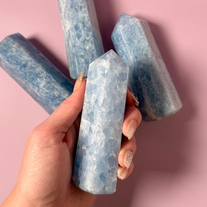 Blue Calcite Tower