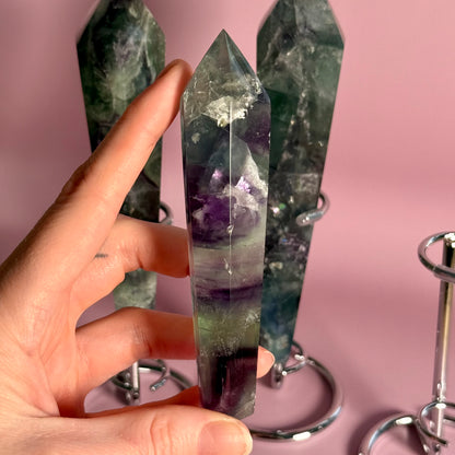 Fluorite Wand with Display Stand
