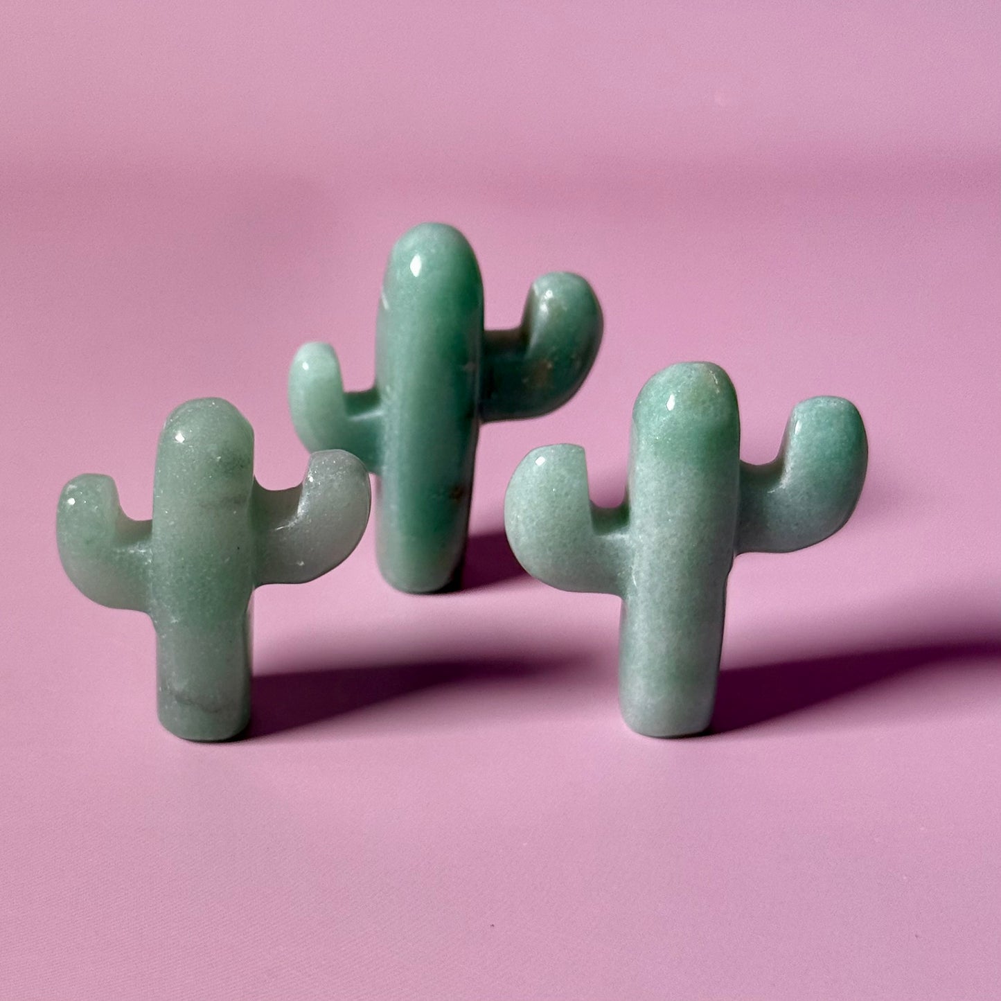 Green Aventurine Cactus Carving
