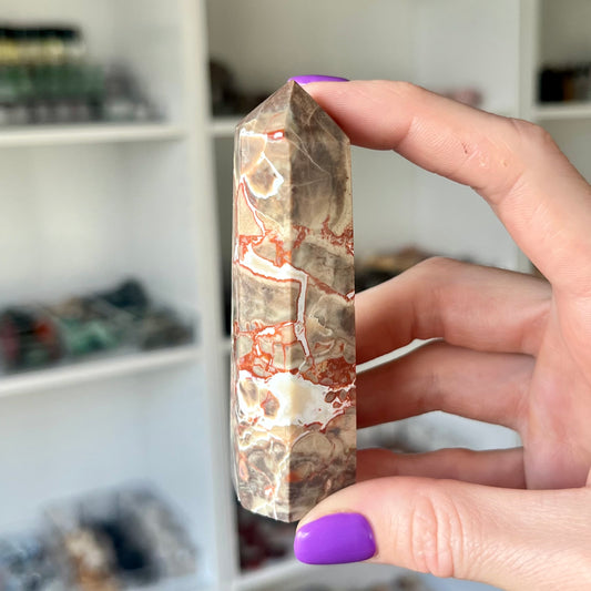 Money Agate Natural Crystal Tower