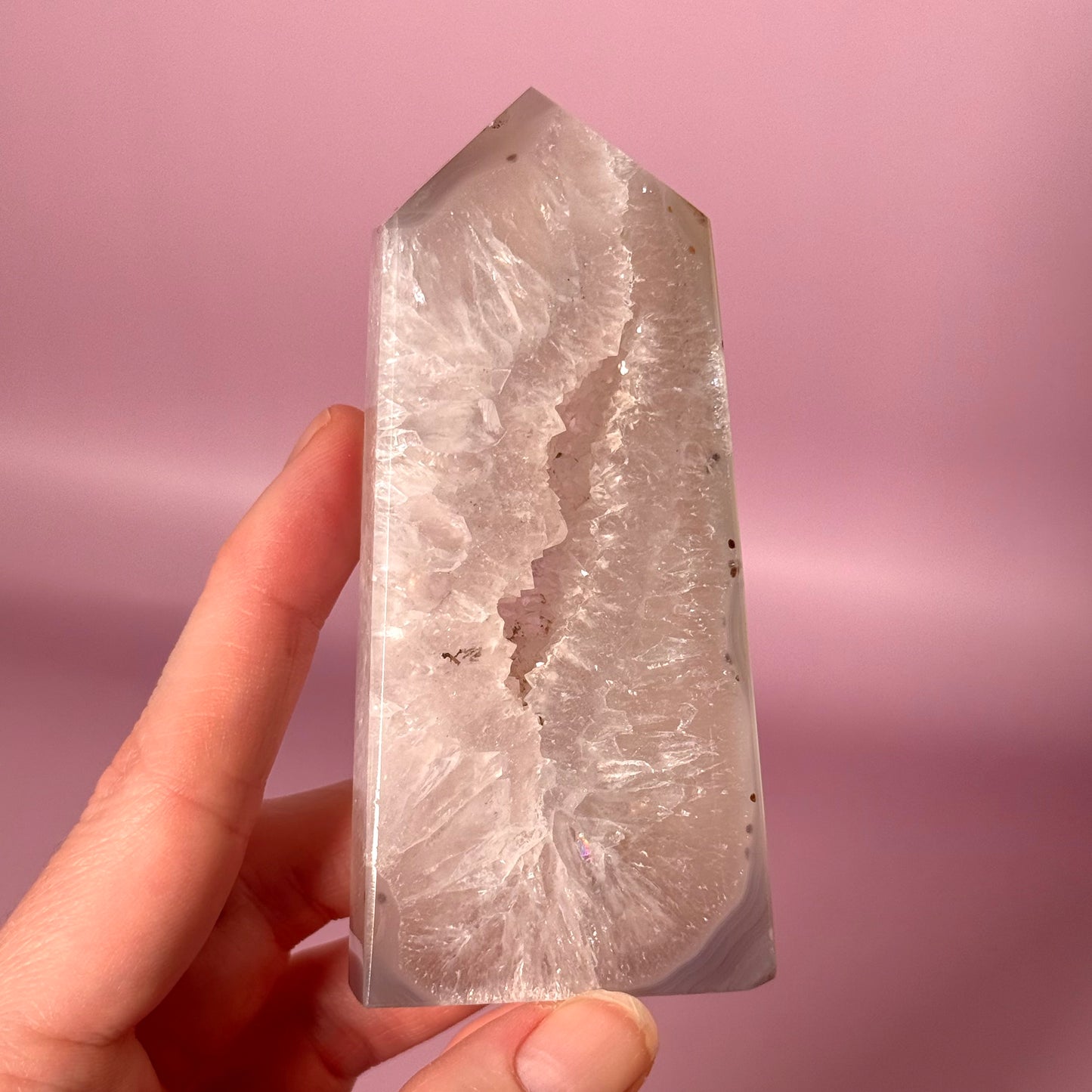 Druzy Agate Geode Tower