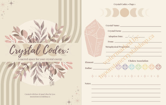 The Crystal Codex – Sacred Digital Journal for Crystal Lovers