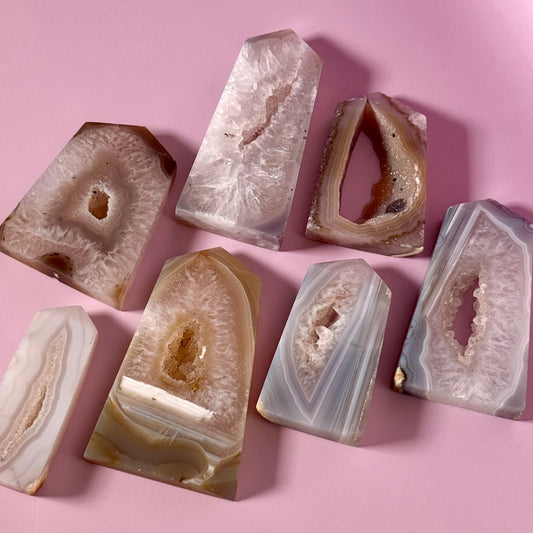 Druzy Agate Geode Tower