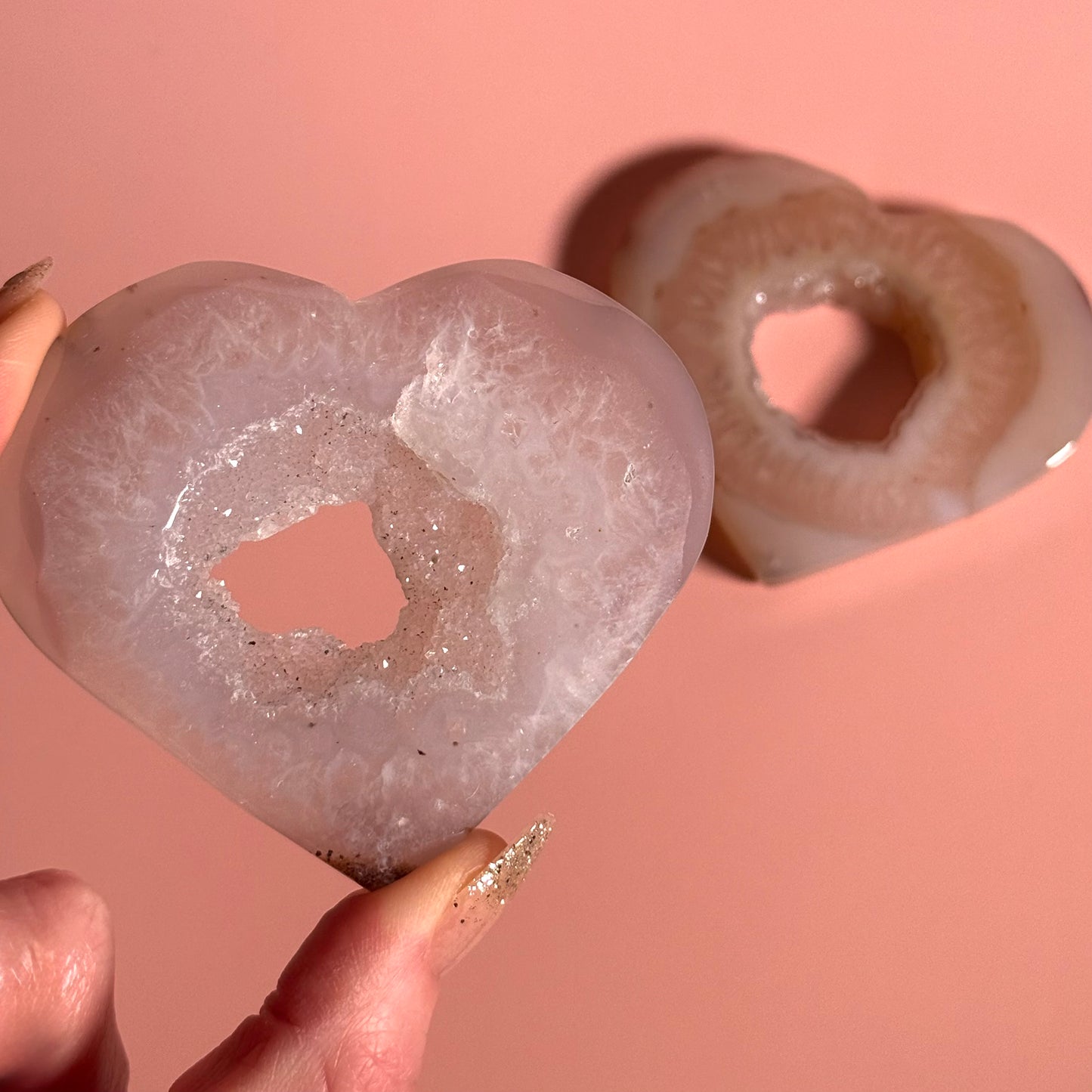 Druzy Agate Heart