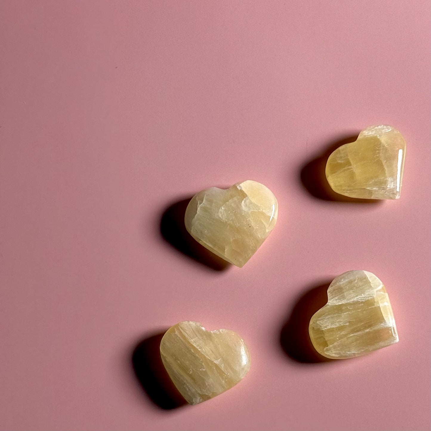 Lemon Calcite Heart