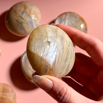 Mixed Moonstone Palm Stones