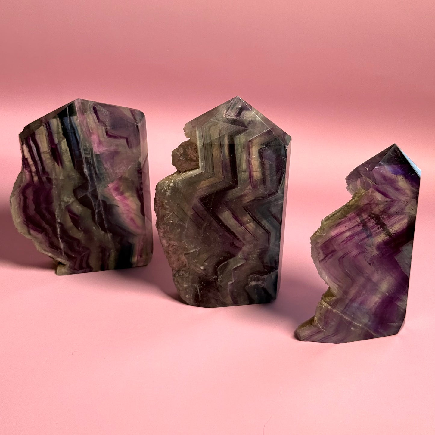 Rainbow Fluorite Raw Sided Tower