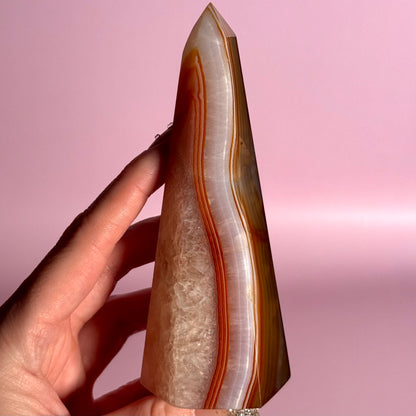 Carnelian Faceted Points