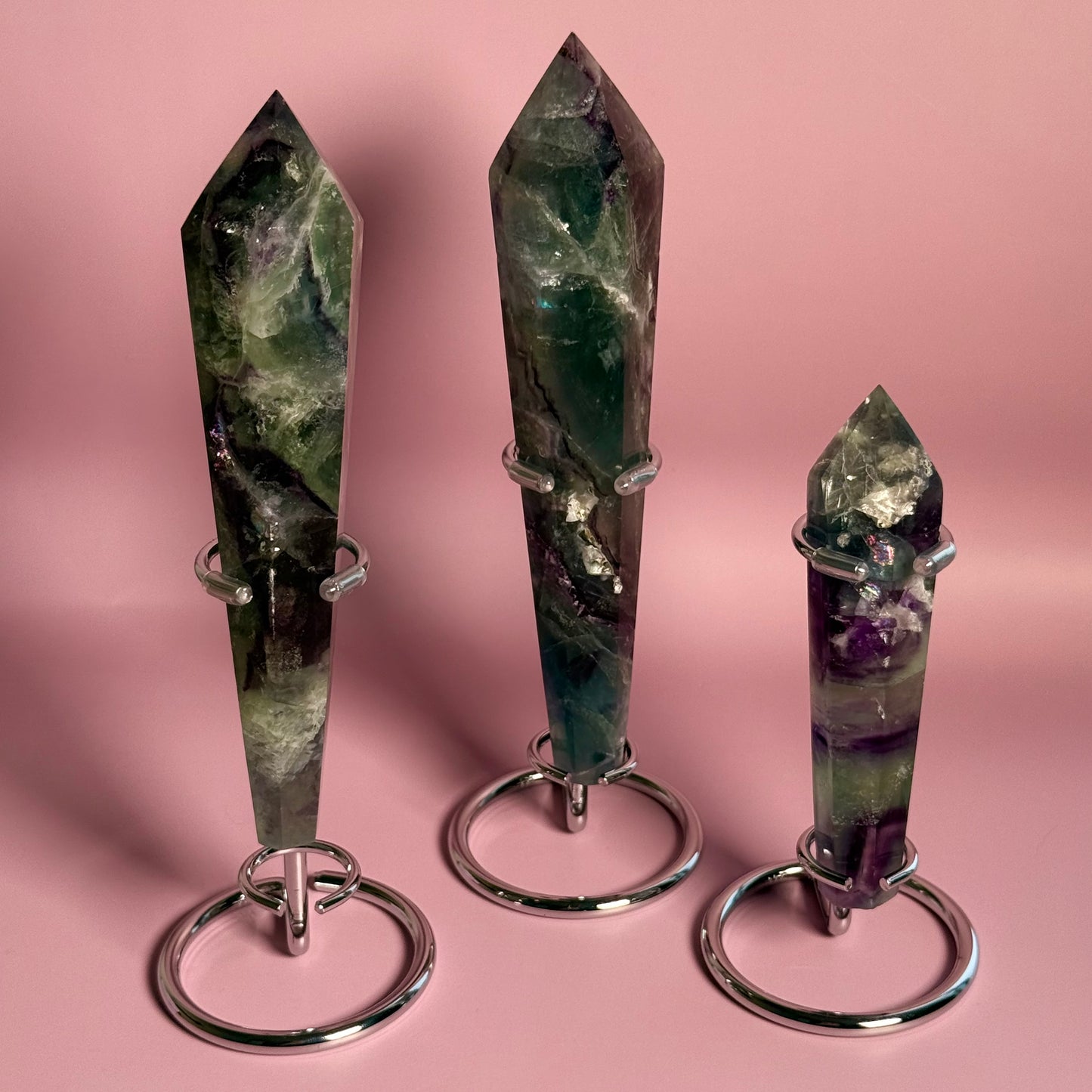 Fluorite Wand with Display Stand