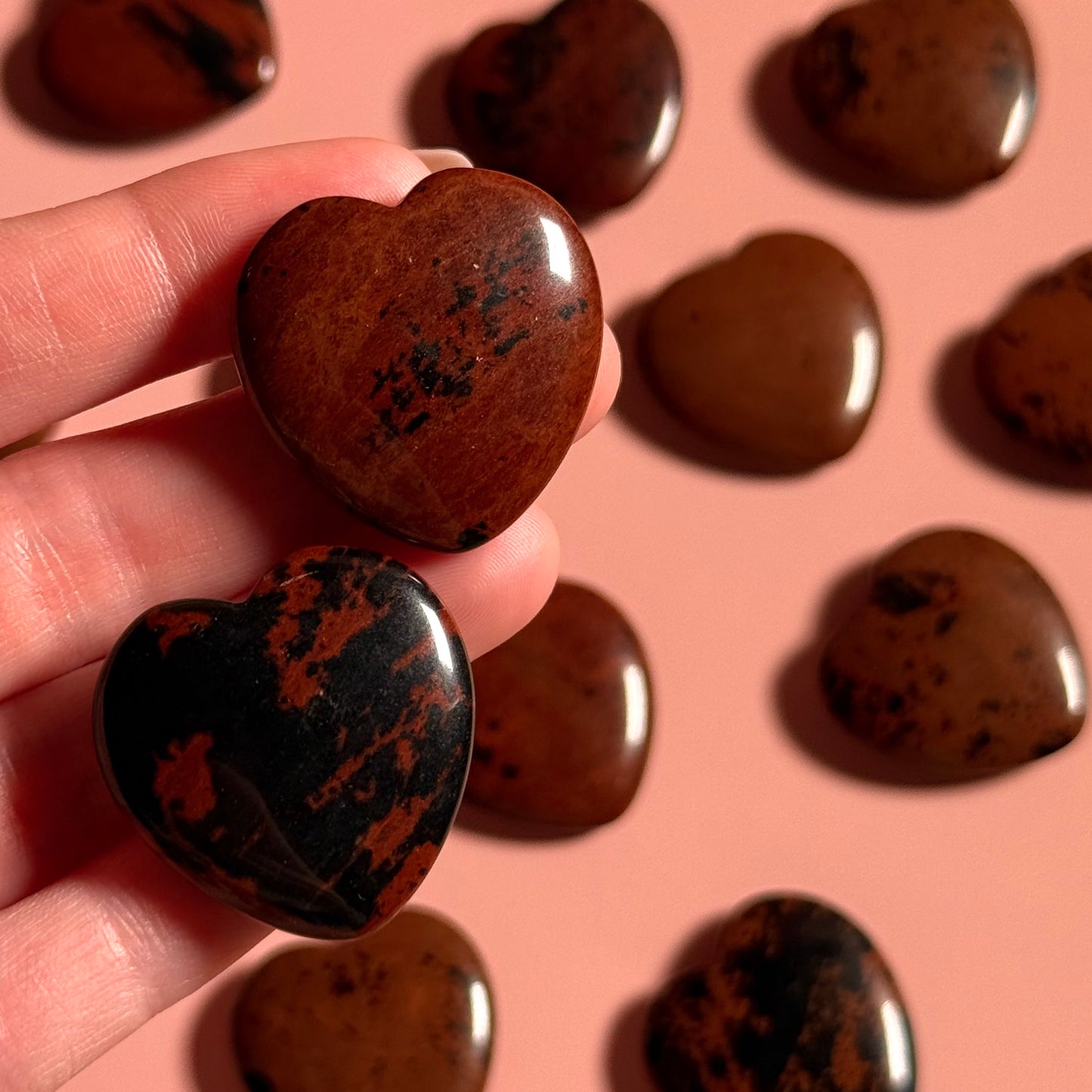 Mahogany Obsidian Heart