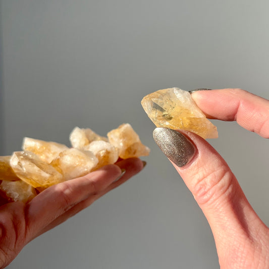 small raw citrine crystal