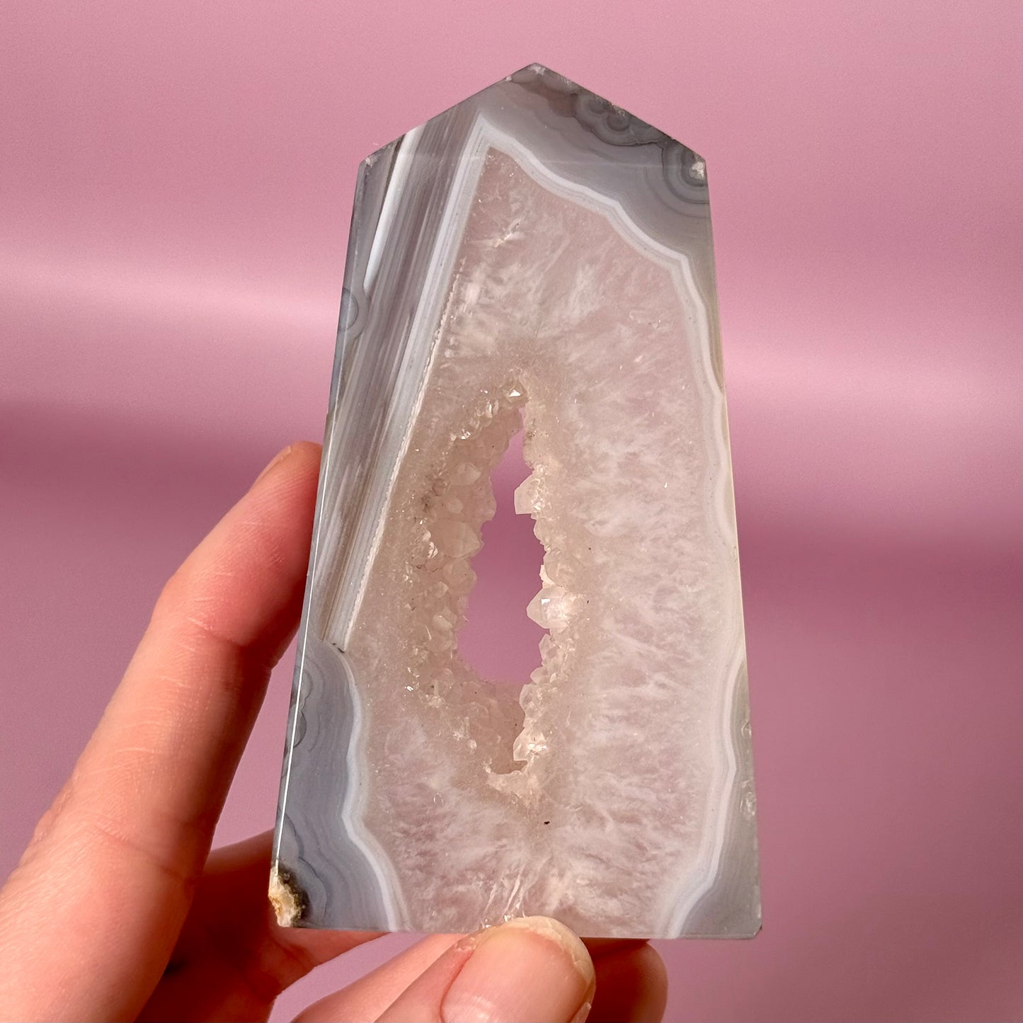 Druzy Agate Geode Tower