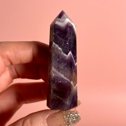 Mini Chevron Amethyst Tower