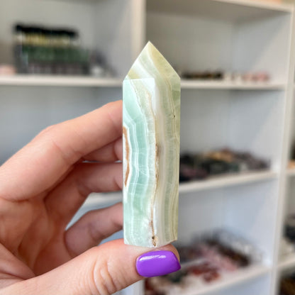 Pistachio Calcite Tower
